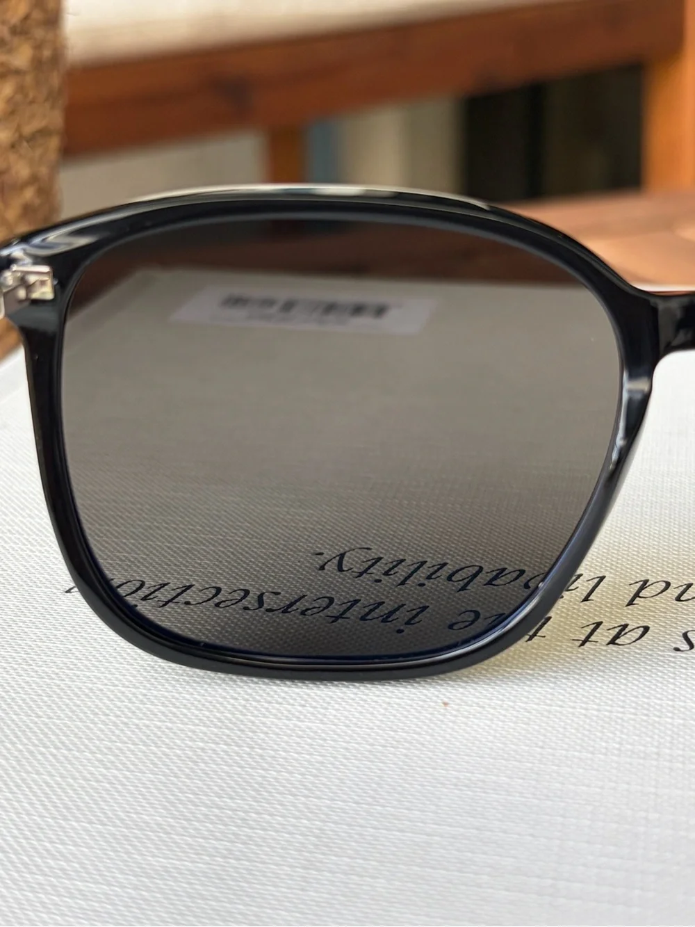 Saint Laurent SL37 001 Black Oversized Square Sunglasses 58mm